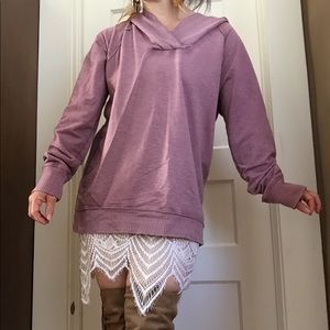 Vintage Sonoma Mauve hooded tunic top